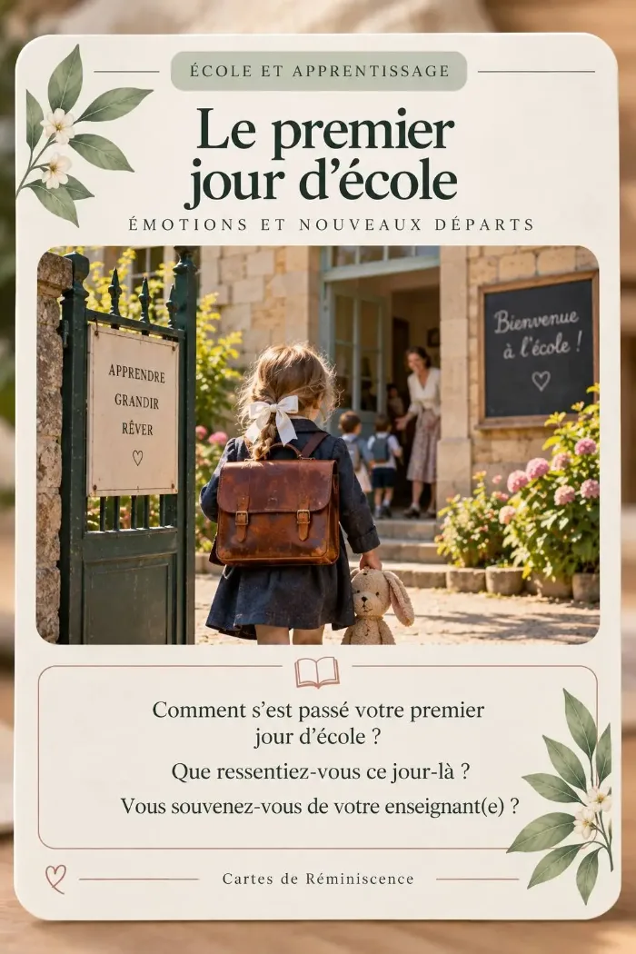 Fiche : Le premier jour d'école