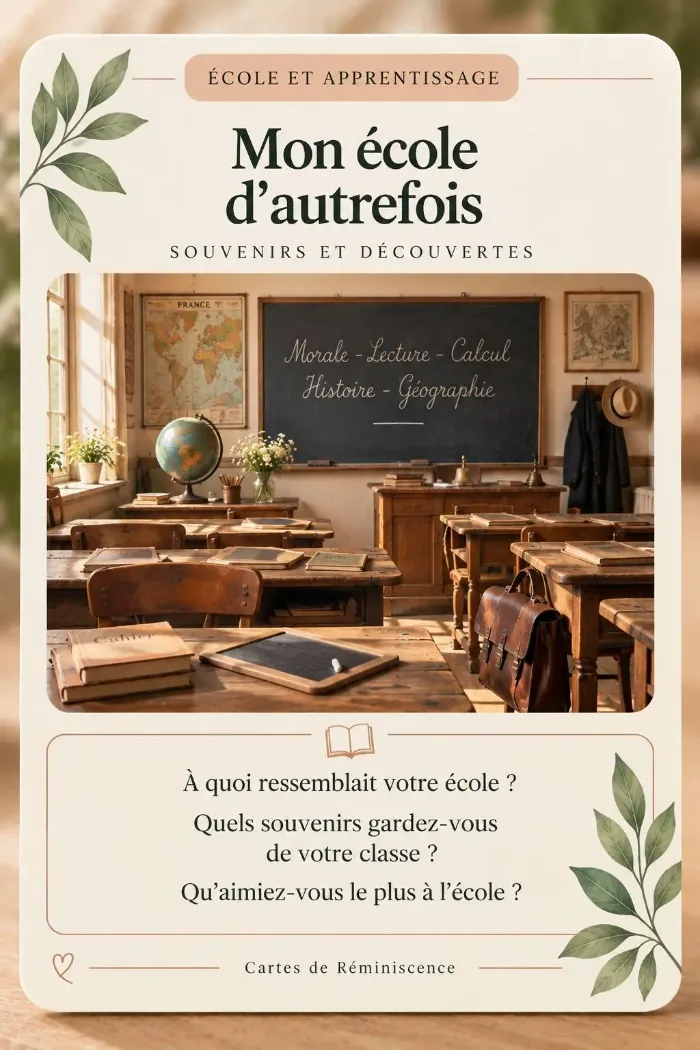 Fiche : Mon école d'autrefois