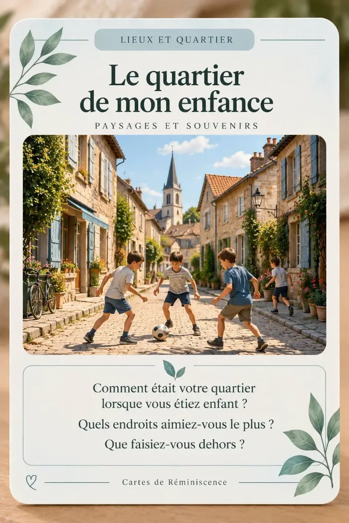Fiche : Le quartier de mon enfance