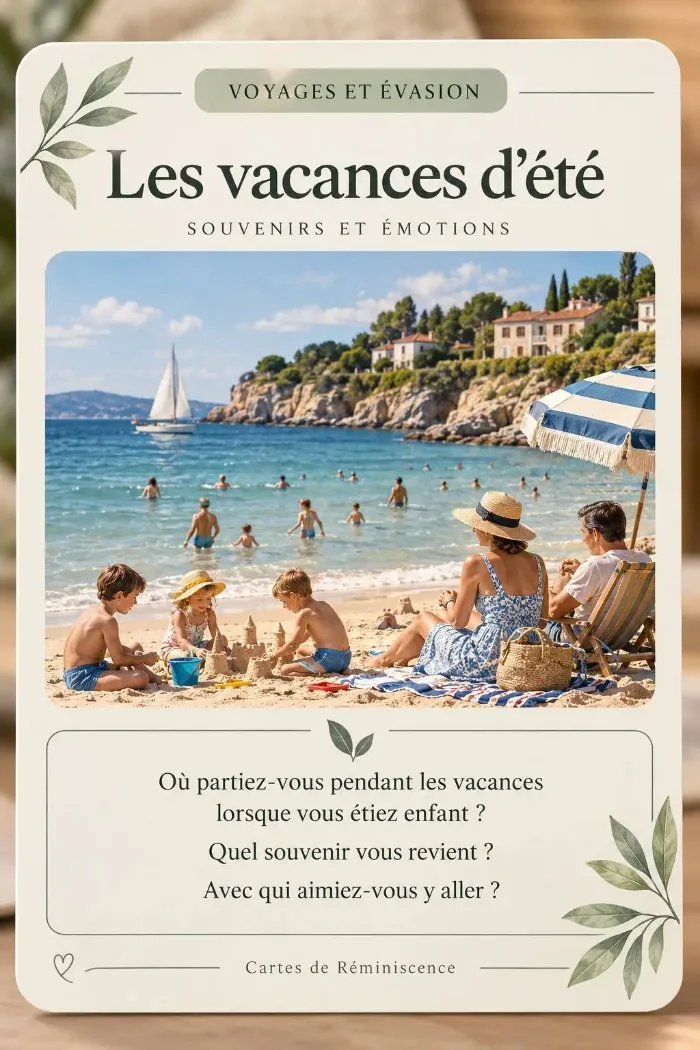 Fiche : Les vacances d'été à la plage